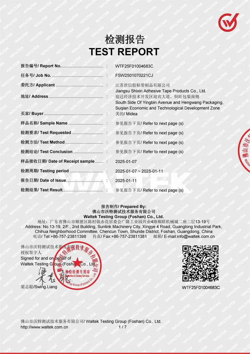 REACH certificate
