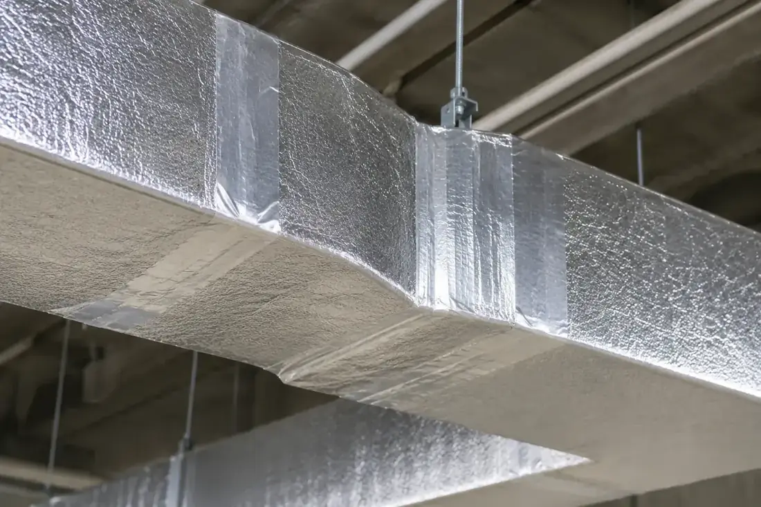 SS reinforced aluminum foil tape application image